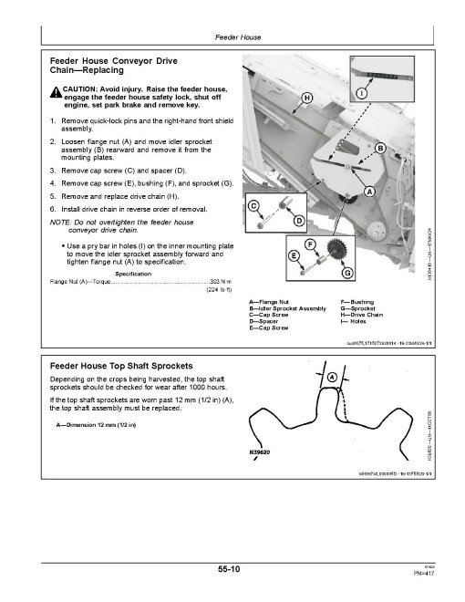 John Deere X9 1000 and X9 1100 Combines (SN: 835001 - 840000) (Export Edition) Operators Manual (OMDXE14855)