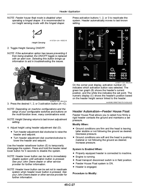 John Deere X9 1000 and X9 1100 Combines (SN: 840001 - 845000) (Europe) Operators Manual (OMDXE15780)