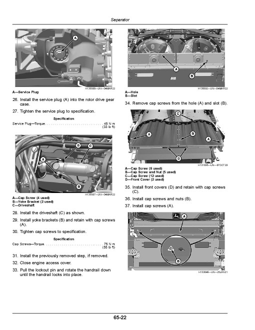John Deere X9 1000 and X9 1100 Combines (SN: 840001 - 845000) (Europe) Operators Manual (OMDXE15780)