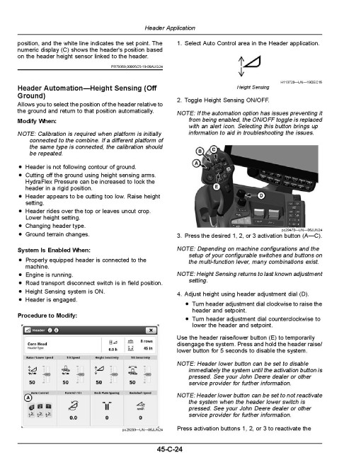 John Deere X9 1000 and X9 1100 Combines (SN: 840001 - 845000) (Export Edition) Operators Manual (OMDXE16068)