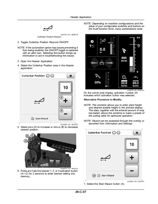 John Deere S7 600, S7 700, S7 800 and S7 900 Combines (SN: from 840001) (North America) Operators Manual (OMDXE16419)