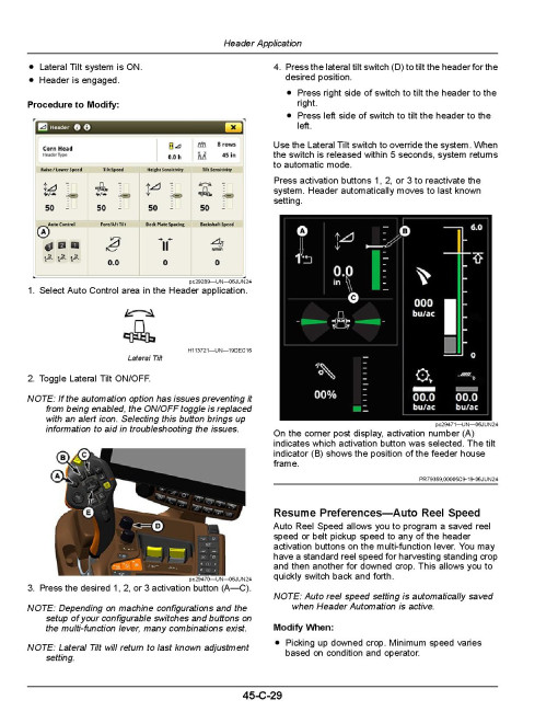 John Deere X9 1000 and X9 1100 Combines (SN: 840001 - 845000) (North America) Operators Manual (OMDXE16421)