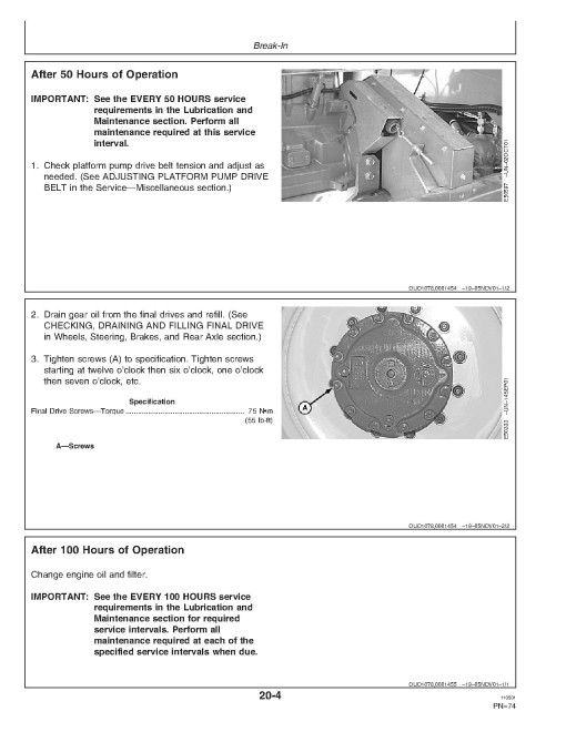 John Deere 4895 Self-Propelled Windrowers (SN: up to 180000) Operators Manual (OME125409)