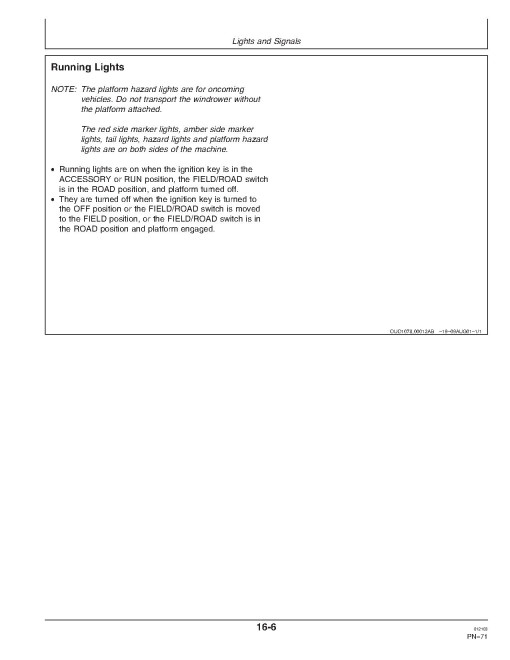 John Deere 4995 Self-Propelled Windrowers (SN: up to 300000) Operators Manual (OME127799)