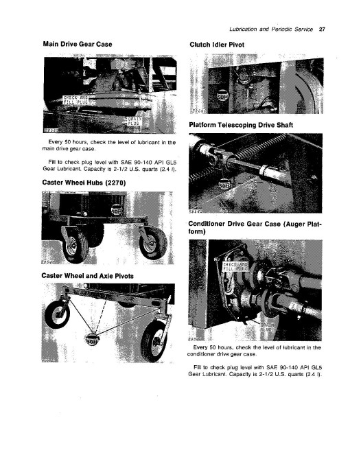 John Deere 2250 and 2270 Self-Propelled Windrowers set of Operators Manuals (OME57516)