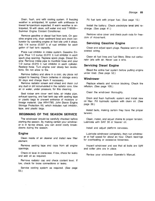 John Deere 2250 and 2270 Self-Propelled Windrowers set of Operators Manuals (OME57516)