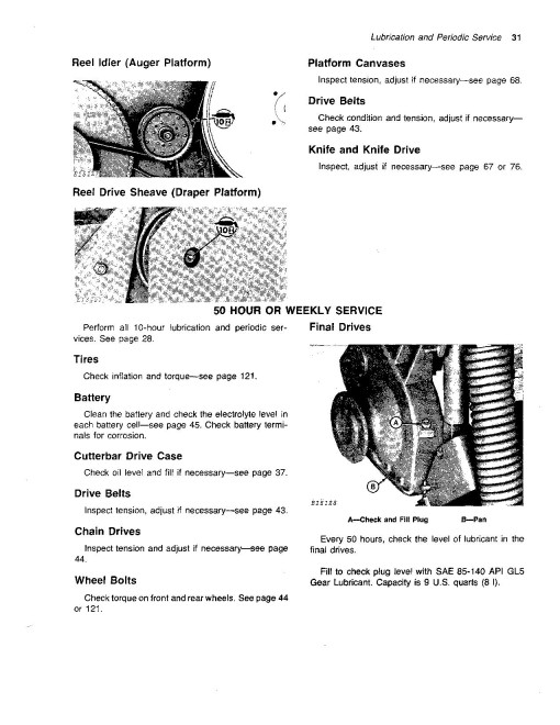 John Deere 2280 Self-Propelled Windrowers (SN: 380001 - 490000) Operators Manual (OME62291)
