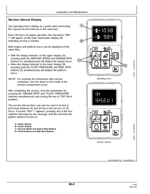 John Deere 4890 Self-Propelled Windrowers (SN: 130251 - 150000) Operators Manual (OME97928)
