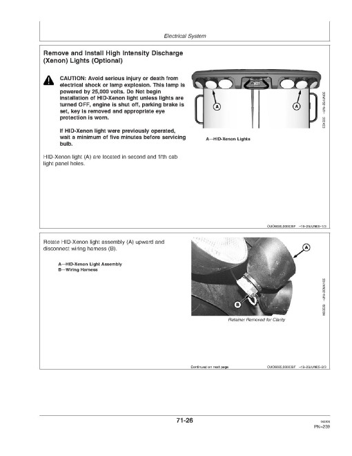 John Deere 4895 Self-Propelled Windrowers (SN: from 350001) Operators Manual (OMFH307038)
