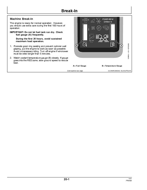 John Deere A400 Self-Propelled Windrowers (SN: 360001 - 370000) (North America) Operators Manual (OMFH309371)