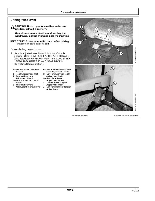 John Deere D450 Self-Propelled Windrowers (SN: 371501 - 381500) (North America) Operators Manual (OMFH311647)