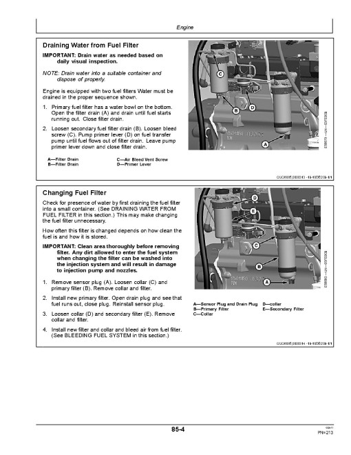 John Deere D450 Self-Propelled Windrowers (SN: 371501 - 381500) (North America) Operators Manual (OMFH311647)