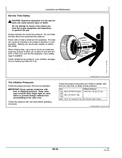 John Deere R450 Self-Propelled Windrowers (SN: from 380501) (Export Edition) Operators Manual (OMFH314480)