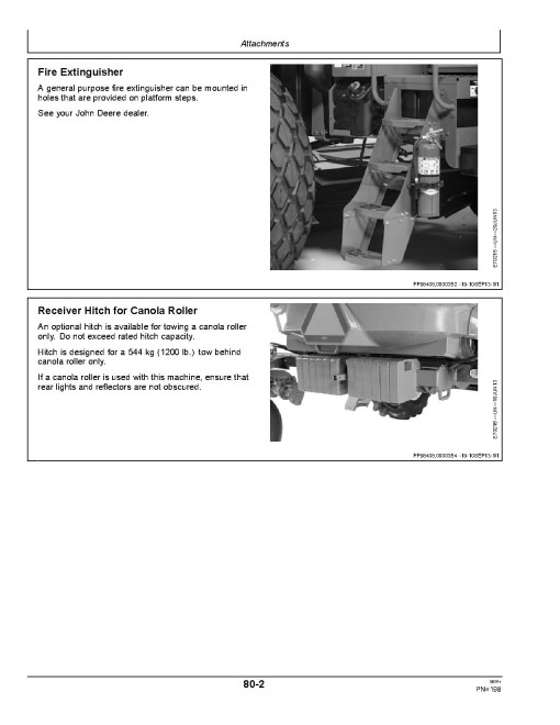 John Deere W235 Draper Self-Propelled Windrowers (SN: from 400001) (North America) Operators Manual (OMFH321103)