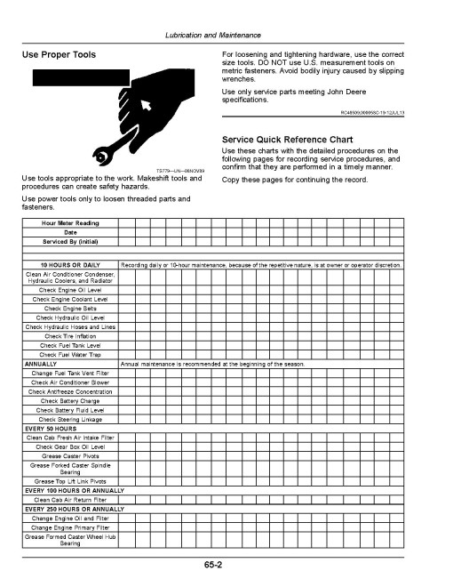 John Deere W150 Self-Propelled Windrowers (SN: 390001 - 490049) Operators Manual (OMFH342437)