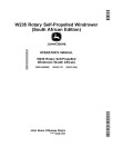 John Deere W235 Rotary Self-Propelled Windrowers (South Africa) Operators Manual (OMFH342866)