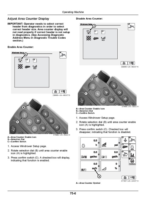 John Deere W235 Rotary Self-Propelled Windrowers (Export Edition) Operators Manual (OMFH343725)