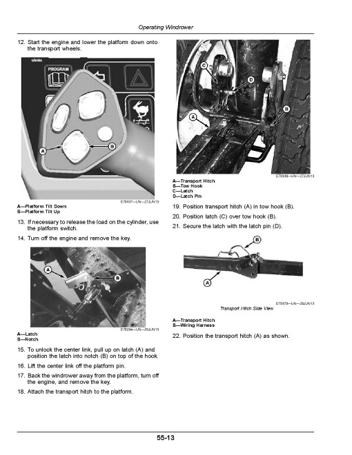 John Deere W150 Self-Propelled Windrowers (SN: 490050 - 511099) Operators Manual (OMFH350664)