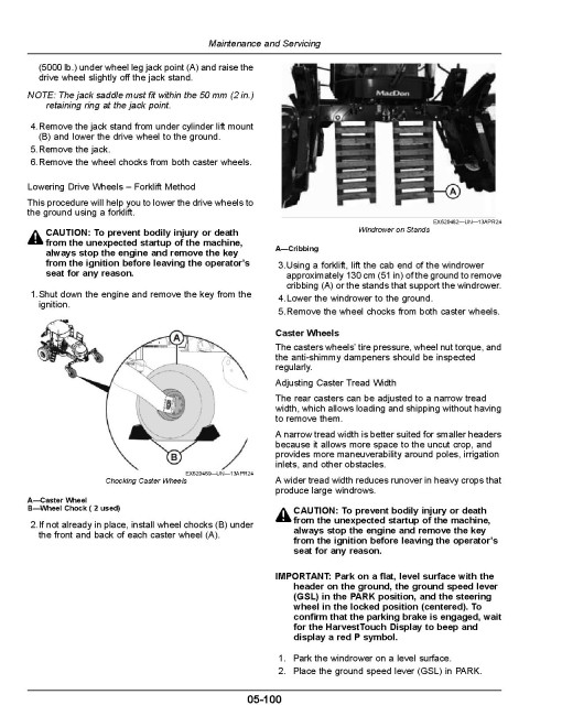 John Deere W170 Self-Propelled Windrowers (SN: 501200 - 521199) (North America) Operators Manual (OMFH352697)