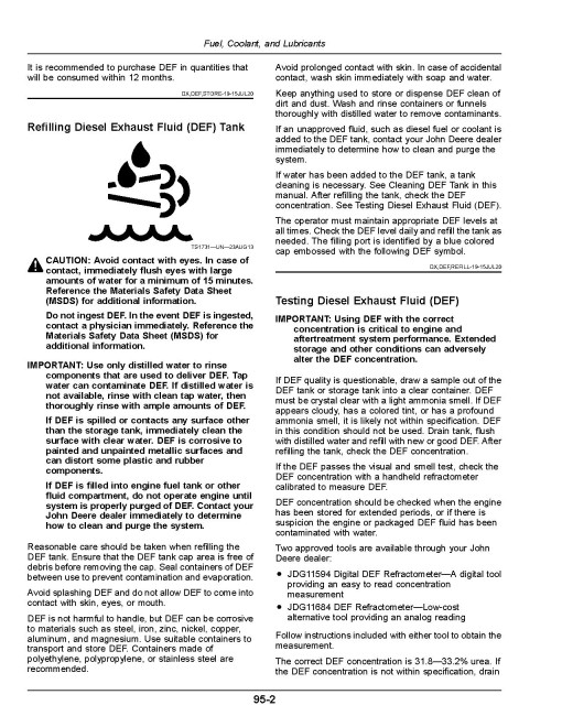 John Deere W200M and W235M Self-Propelled Windrowers (SN: up to 509999) (Export Edition) Operators Manual (OMFH352954)