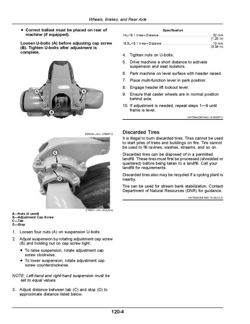 John Deere W235R and W260R Self-Propelled Windrowers (SN: from 520001) (North America) Operators Manual (OMFH357791)