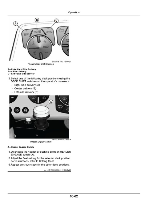 John Deere W170 Self-Propelled Windrowers (SN: from 521200) (North America) Operators Manual (OMFH359410)