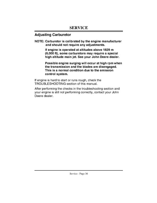 John Deere JE75 (SN:010001-020000) and JX75 (SN:010001-030000) Walk-Behind Mowers (North America) Operators Manual (OMGC00132)