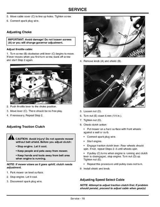 John Deere JX85 Walk-Behind Mowers (SN: from 010001) (North America) Operators Manual (OMGC00133)