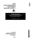 John Deere JA62 Walk-Behind Mowers (SN: 010001 - 100000) (Export Edition) Operators Manual (OMGC00185)
