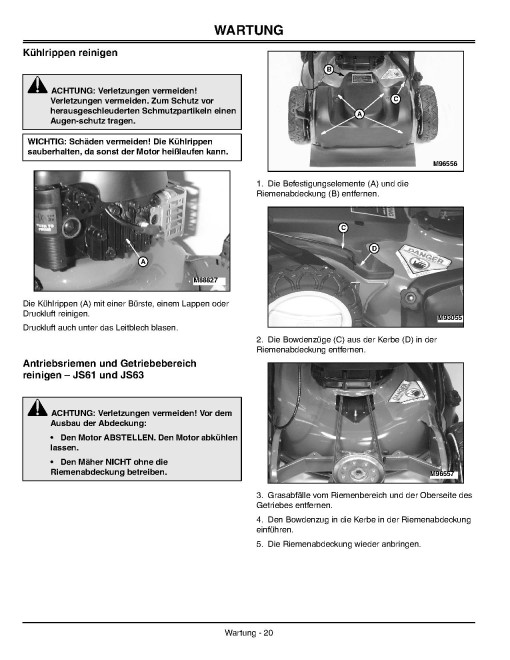 John Deere MowMentum JS61 and JS63 Walk-Behind Mowers (SN: 010001 - 100000) (Export Edition) Operators Manual (OMGC00398)