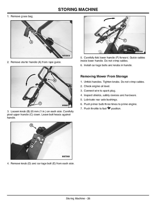 John Deere JA65 Walk-Behind Mowers (SN: from 010001) (North America) Operators Manual (OMGC00516)