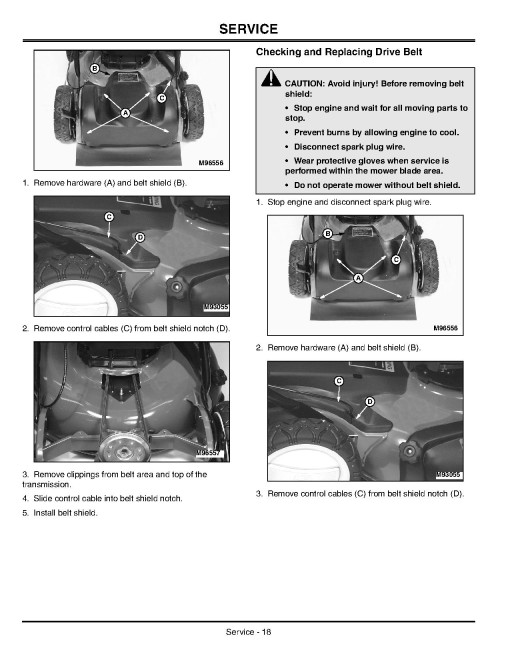 John Deere JS61 and JS63 Walk-Behind Mowers (SN: 100001 - 110000) (North America) Operators Manual (OMGC00667)