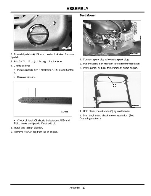 John Deere JS61 and JS63 Walk-Behind Mowers (SN: 100001 - 110000) (North America) Operators Manual (OMGC00667)