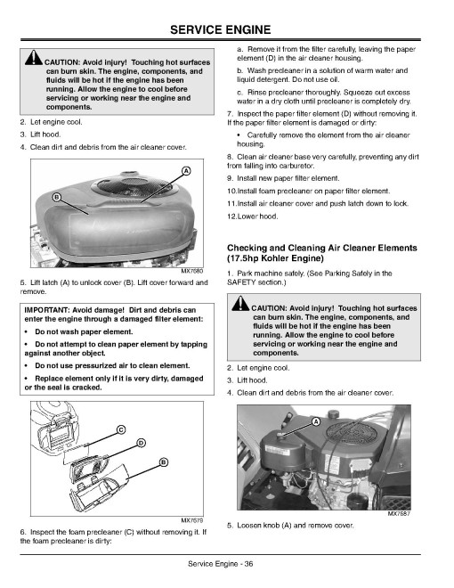 John Deere L100, L110, L118, L120 and L130 Lawn Tractors (North America, Export) Operators Manual (OMGX21647)