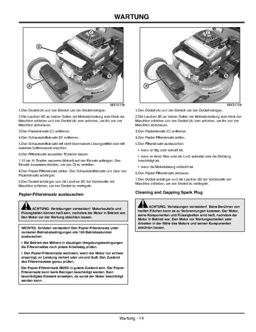 John Deere JX75 Walk-Behind Mowers (SN: 200001 - 230000) (Export Edition) Operators Manual (OMGX22069)