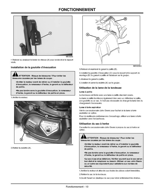 John Deere JS63 (SN: from 200001) and JS63C (SN: from 150001) Walk-Behind Mowers (Export Edition) Operators Manual (OMGX22195)