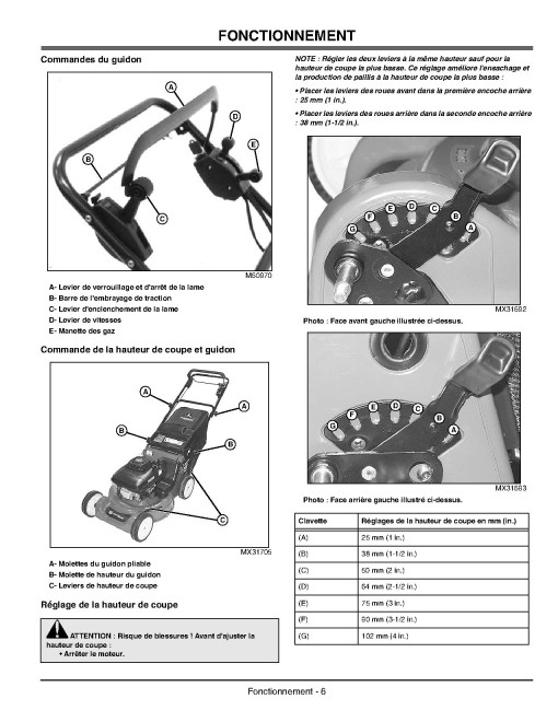 John Deere JX75 Walk-Behind Mowers (SN: from 230001) (Export Edition) Operators Manual (OMGX22196)