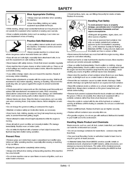 John Deere JA62 Walk-Behind Mowers (SN: from 220000) (North America) Operators Manual (OMGX22219)