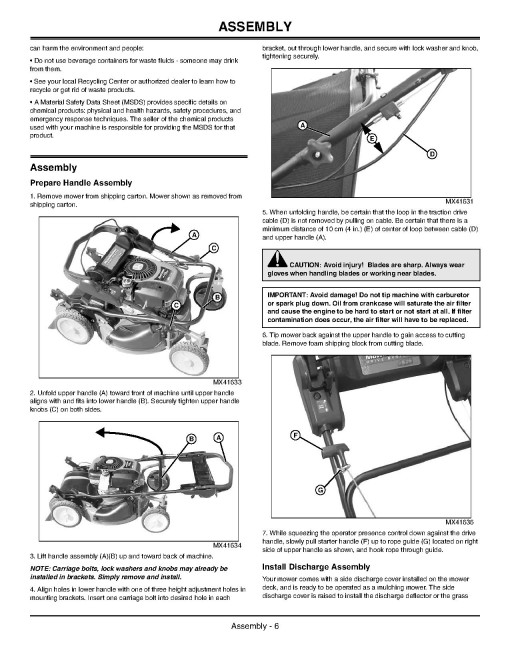 John Deere JS45 Walk-Behind Mowers (SN: from 010001) (North America) Operators Manual (OMGX23246)