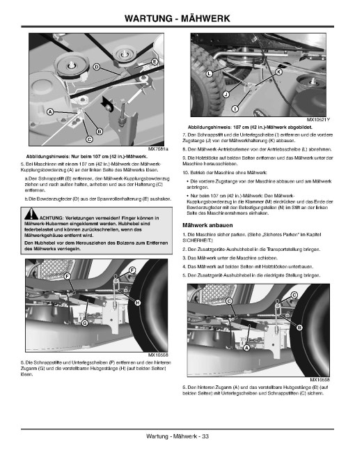 John Deere X125, X145 and X165 (SN: 010001-020000) Lawn Tractors (Export Edition) Operators Manual (OMGX23658)