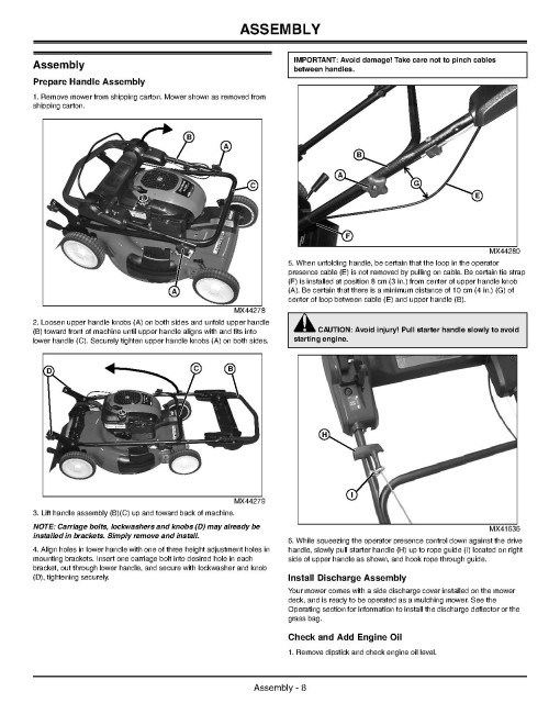 John Deere JS26, JS36 and JS46 Walk-Behind Mowers (SN: from 500001) (North America) Operators Manual (OMGX24127)