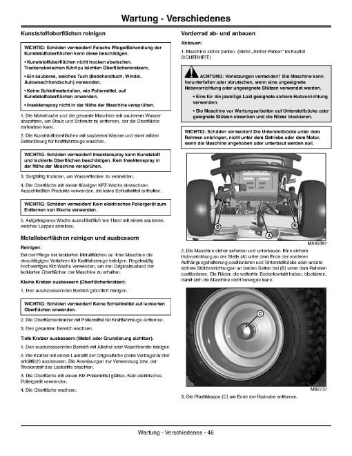 John Deere X125, X145 and X165 (SN: 020001-040000) Lawn Tractors (Export Edition) Operators Manual (OMGX24313)