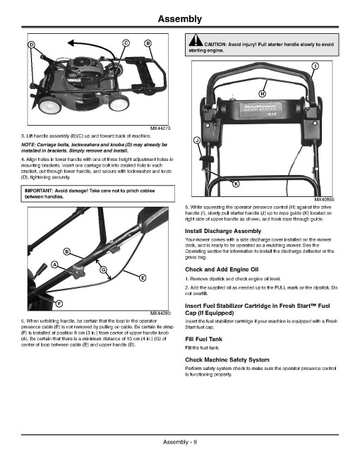 John Deere JS28, JS38 and JS48 Walk-Behind Mowers (SN: from 010001) (North America) Operators Manual (OMGX24373)