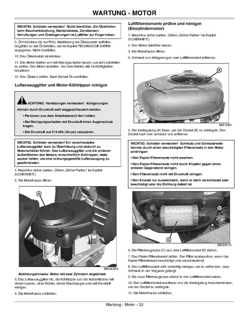 John Deere X125, X145 and X165 (SN: 040001-050000) Lawn Tractors (Export Edition) Operators Manual (OMGX24638)