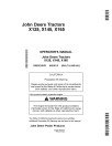 John Deere X125, X145 and X165 (SN: 050001-058000) Lawn Tractors (Export Edition) Operators Manual (OMGX24970)