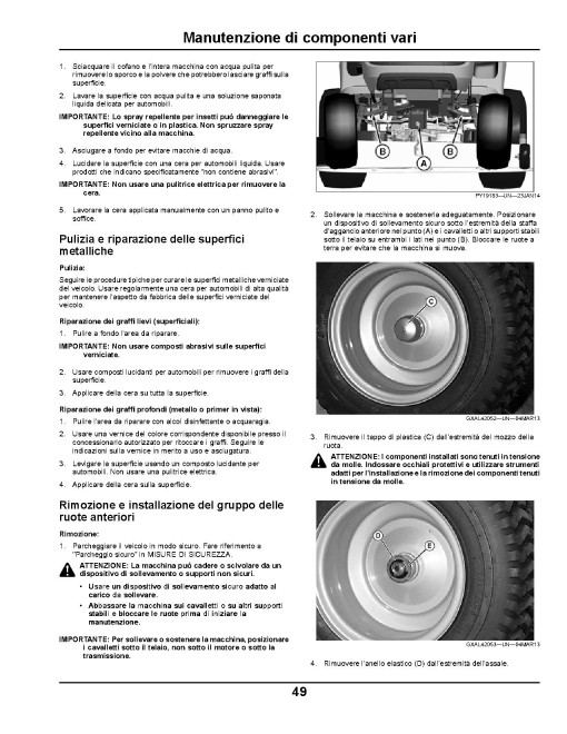 John Deere X125, X145 and X165 (SN: 058001-100000) Lawn Tractors (Export Edition) Operators Manual (OMGX25383)