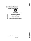 John Deere X105, X125 and X165 (SN: 100001-700000) Lawn Tractors (Export Edition) Operators Manual (OMGX25413)