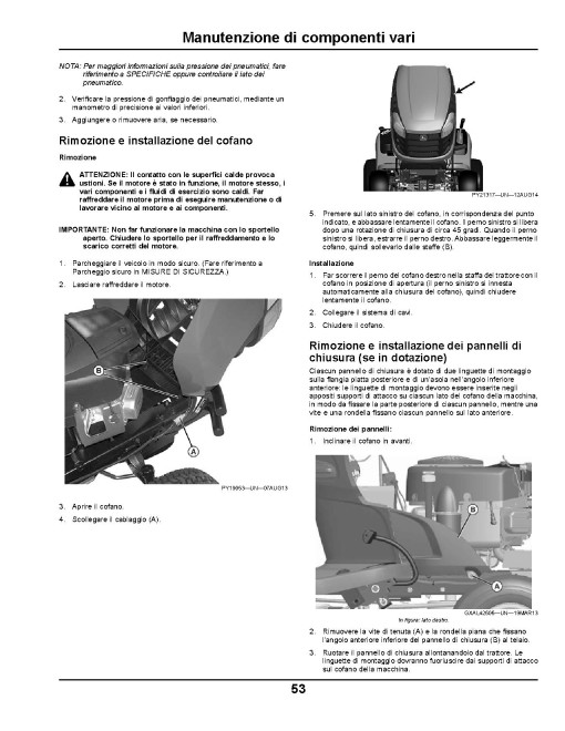 John Deere X115R, X135R and X155R (SN: 100001-700000) Lawn Tractors (Export Edition) Operators Manual (OMGX25461)