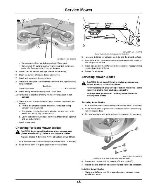 John Deere ZTrak Z525E, Z535M, Z535R, Z540M and Z540R (SN: 010001-050000) Zero-Turn Mowers (North America) Operators Manual (OMGX26263)