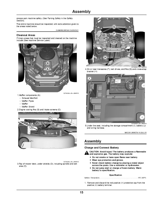 John Deere ZTrak Z335E,Z335M, Z345M,Z345R, Z355E,Z355R, Z375R (SN:050001-080000) Zero-Turn Mowers (N.America) Operators Manual (OMGX26531)